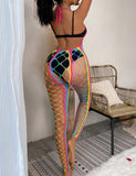Halter Sexy Backless Colorful Hollow Out Bodystocking Egypt
