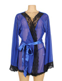 Sexy Long Sleeve Mesh Robe Sleepwear Egypt With Belt