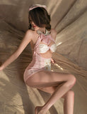 Middle Hollow Out Halter Backless Babydoll Egypt with G String