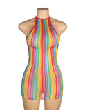 Sexy Colorful Hollow Out Bodystocking Dress Egypt