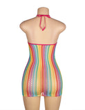 Sexy Colorful Hollow Out Bodystocking Dress Egypt