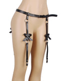 Black Leather Egypt Bondage Chain Bandage Garter