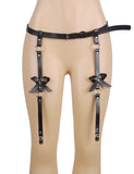 Black Leather Egypt Bondage Chain Bandage Garter