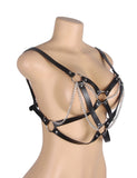 Wild black punk bondage Egypt belt with metal pin buckle Bdsm