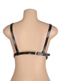 Wild black punk bondage Egypt belt with metal pin buckle Bdsm