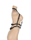 Black Leather Egypt Chest Harness Straps