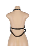 Black Leather Egypt Chest Harness Straps