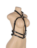 Black Leather Egypt Chest Harness Straps