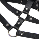 Black Leather Egypt Chest Harness Straps