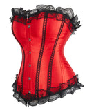 Steel Bones Black Lace Red Corset Egypt