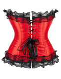 Steel Bones Black Lace Red Corset Egypt