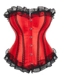 Steel Bones Black Lace Red Corset Egypt