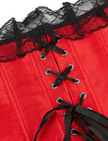 Steel Bones Black Lace Red Corset Egypt