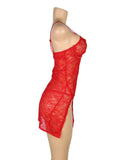 New Plus Size Red & Black Lace With Underwire Adjustable Straps Babydoll