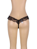Sexy Open Crotch Lace Black Panty Egypt