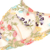Floral Embroidery Underwire Lingerie Set