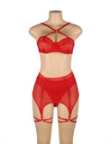 Mesh Underwire Garter Lingerie Egypt Set