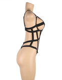 New Black Sexy Cut Out Bandage Bodysuit