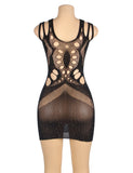 Plus Size Black Sexy Egypt Sparkle Glitter Rhinestone Fishnet Hollow Bodystocking