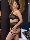 Black Mesh Underwire Garter Lingerie Egypt Set