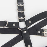 Black Leather Egypt Bondage Chain Bandage Garter