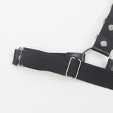Black Leather Bondage Chain Bandage Garter