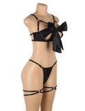 Openable Red & Black Bow Sexy Bra Set Egypt