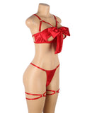 Openable Red & Black Bow Sexy Bra Set Egypt