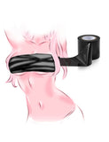 Black Glueless Electrostatic Tape For BDSM