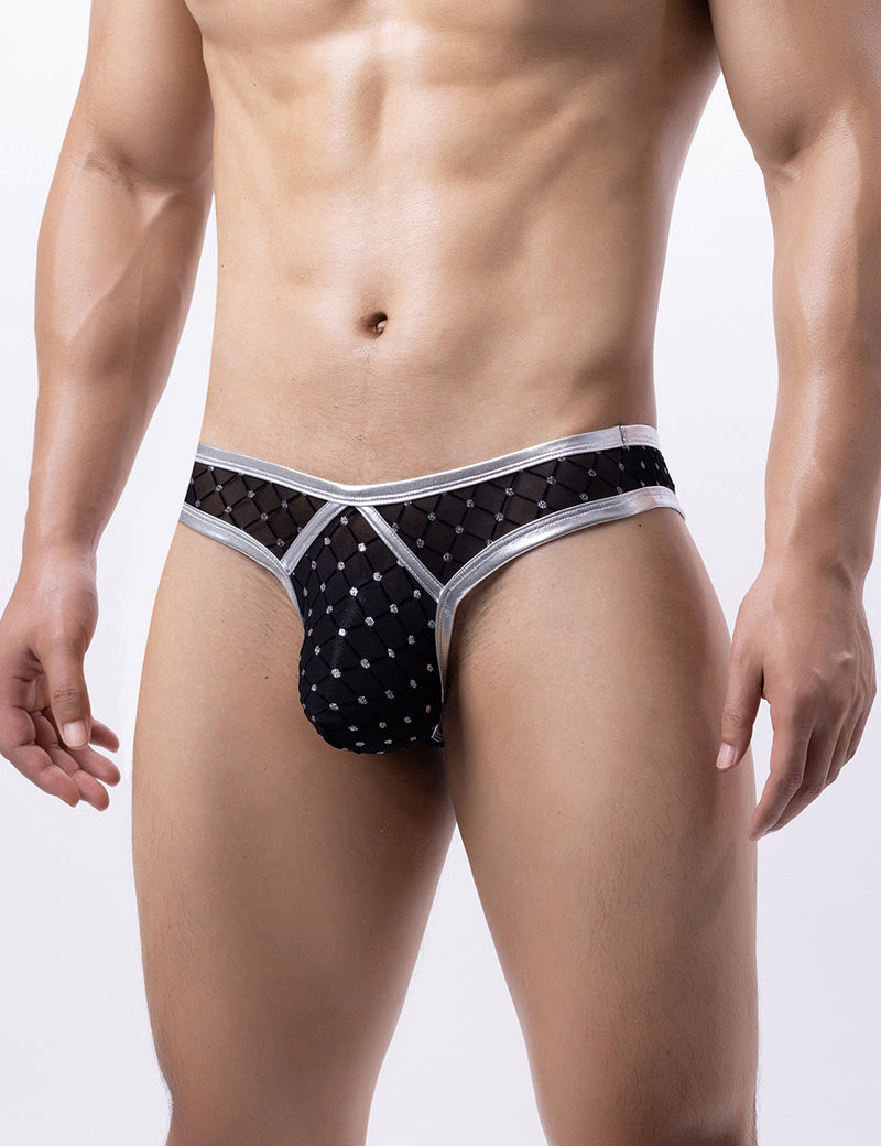 Silver & Gold  Sexy Leather Underwear for Man