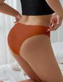 Orange & Black & White Sexy Seamless Panty With Buckles Decoration