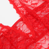 Sexy Red Christmas Egypt 2025 Type Lace Halter Teddy Lingerie