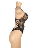 Black Sexy Hollow Cut Lace See Through Teddy Lingerie Egypt