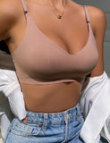 Nude Ice Silk Seamless Bra With Removable Chest Pad