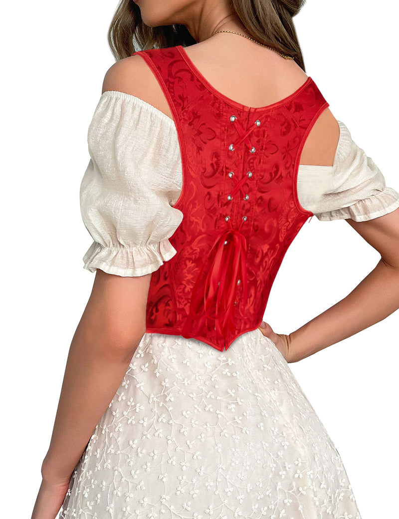 Red 23 Pieces Plastic Bones sexy corset