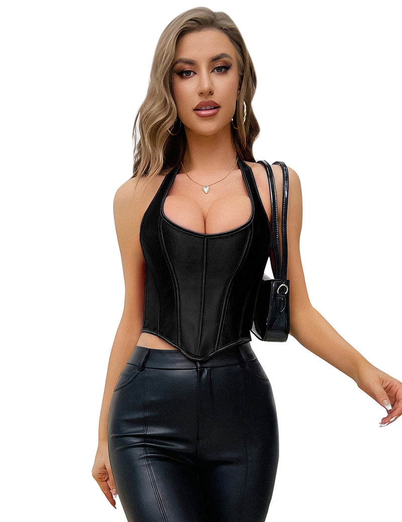 Black 13 Pieces Plastic Bones sexy corset