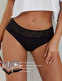Black Sexy Lace Stitching Ice Silk Seamless 4 Layers Leak-Proof Period Egypt Underwear