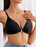 Front Closure Removable Pads Women Seamless Bra