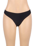 Black Seamless Ice Silk Four Layers Leak-Proof Period Thong