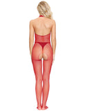 Red Mesh Bustless One-piece Stockings Egypt