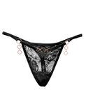 Black & Red Lace With Decorative Buckle Sexy Women's Panties