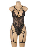 Black Sexy Lace See Through Police Egypt Cosplay Bondage Bodysuit Lingerie