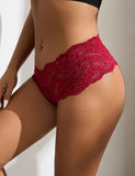Red Sexy Floral Lace Panty