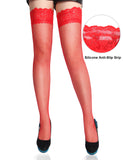 Fishnets Thigh High stockings Silicone Lace Top Stay Up Sheer Nylon Hosiery