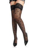 Black Spot Lace Sexy Stocking