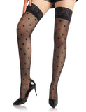 Black Spot Lace Sexy Stocking