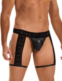 Black Sexy Lace Imitation Leather Men Egypt Underwear