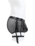 Black Sexy PU Leather See Through Men Briefs