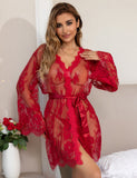 Eyelash Black Lace Sleepwear Egypt Gown