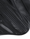 15 Pieces Plastic Bones Black sexy PU leather strapless zippered corset